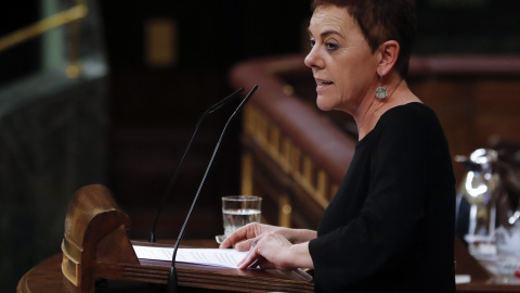 La diputada de EH Bildu Mertxe Aizpurua, interviene en el pleno del Congreso. EFE/Ballesteros