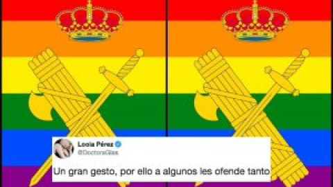 "Menudo detector de homófobos más bueno": Twitter aplaude la bandera gay en el perfil de la Guardia Civil