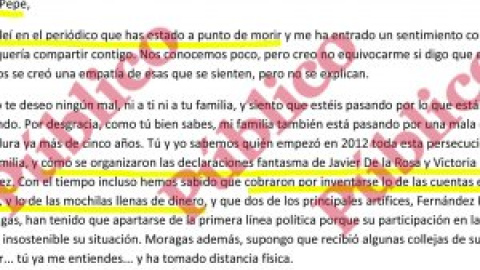 La carta de Josep Pujol a Villarejo: "Hola Pepe. Ayer leí que has estado a punto de morir..."