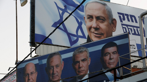 Campaña electoral. El primer ministro israelí, Benjamin Netanyahu, y Benny Gantz, líder del partido Azul y Blanco./Reuters