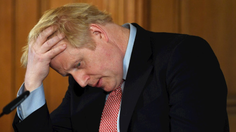 12/03/2020.- Imagen de archivo del primer ministro británico, Boris Johnson, durante una rueda de prensa. EFE/Facundo Arrizabalaga