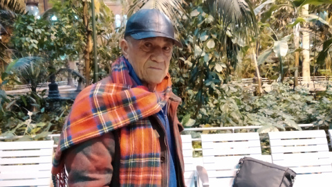 Germán, en la estación de Atocha. / H.M.