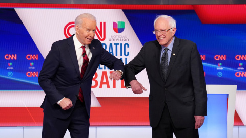 Biden y Sanders