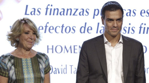 Pedro Sánchez y Esperanza Aguirre en una imagen de archivo / EFE