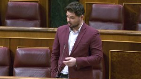 Rufián confirma el "no" de ERC a la prórroga; denuncia el "chantaje" del Gobierno y manda varios recados a UP