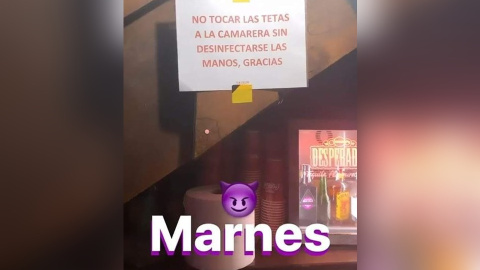 Publicación en las redes sociales del bar. / Conseyu de la Mocedá.