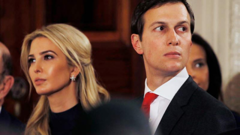 Ivanka Trump y su marido Jared Kushner durante la reciente visita de Angela Merkel a Washington. | REUTERS