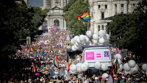 Manifestación del Orgullo Gay celebrada en Madrid.- EFE