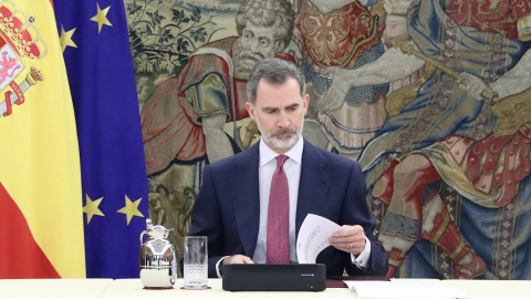 El Rey Felipe VI se ha reunido esta tarde con el presidente del Gobierno, Pedro Sánchez. /CASA REAL