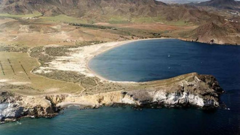 Imagen de la playa de Los Genoveses, en el Parque Natural del Cabo de Gata.