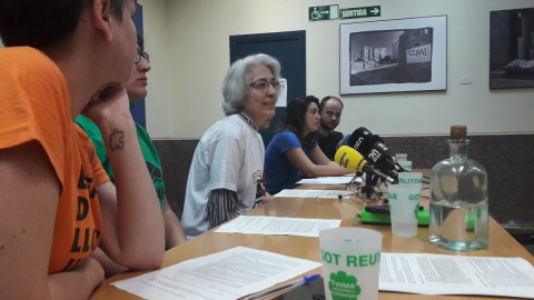 Roda de premsa de moviments socials de Barcelona per plantejar les seves demandes al pròxim govern municipal. FABV