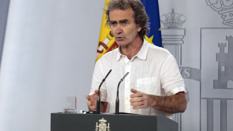 06/05/2020.- El director del Centro de Alertas y Emergencias Sanitarias del Ministerio de Sanidad, Fernando Simón, durante la rueda de prensa. EFE/Pool Moncloa/José María Cuadraro Jiménez