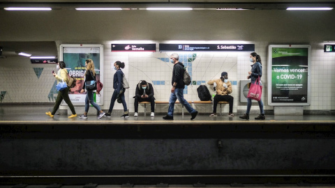 Una estación de metro en Lisboa durante el estado de calamidad decretado en el país por la emergencia sanitaria | EFE