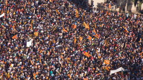 Una imatge de la manifestació contra la sentència de l'Estatut del 10 de juny de 2010. ÒMNIUM CULTURAL