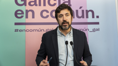 El candidato a la Xunta de Galicia por Galicia en Común, Antón Gómez Reino.