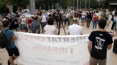 Concentració de suport als dos joves jutjats pels disturbis postsentència davant el Palau de Justícia de Girona. ACN/ Marina López