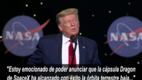 Trump celebra el lanzamiento con éxito de la nave de SpaceX al espacio