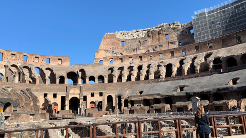 01/06/2020.- Vista del Coliseo de Roma, que reabre tras casi tres meses de cierre por él coronavirus. Italia continúa su desescalada de las medidas anticoronavirus y reabre algunas de sus principales joyas culturales, como los Museos Vaticanos o los Uff