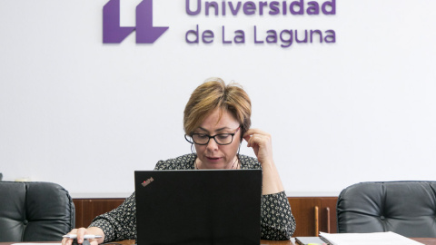 Rosa María Aguilar, rectora de la Universidad de La Laguna y catedrática de Ingeniería de Sistemas y Automática. / EMETERIO SUÁREZ