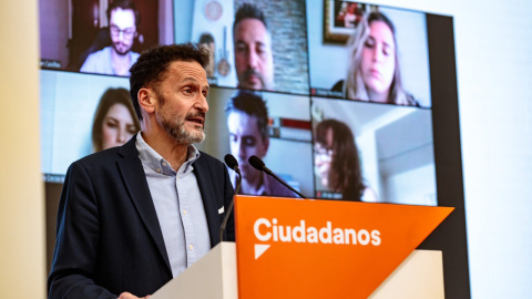 El portavoz adjunto de Ciudadanos, Edmundo Bal, en rueda de prensa tras el comité permanente del partido. Fuente: Cs