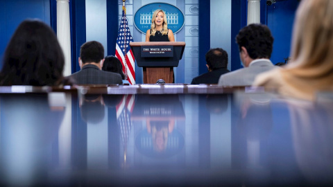 La secretaria de prensa de la Casa Blanca, Kayleigh McEnany. EFE /Sarah Silbiger