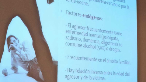 Diapositiva usada durante la charla.