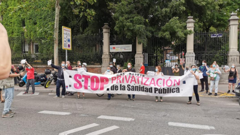 La concentración contra la Privatización del Hospital Infantil Niño Jesús | Twitter: @Cas_Estatal_