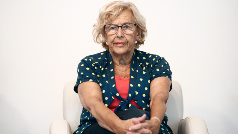 04/07/2019 - La exalcaldesa de Madrid, Manuela Carmena, durante la inauguración del XVII Encuentro de Emprendedoras y Empresarias en el Círculo de Bellas Artes.