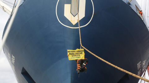 Greenpeace protesta contra Bahri Tabuk