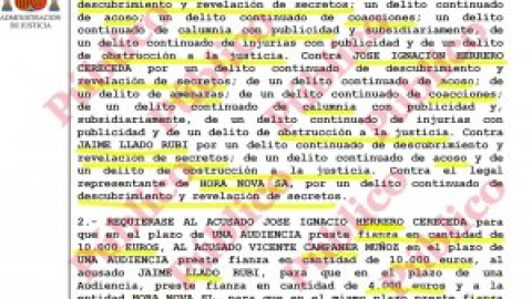 La jueza envía al banquillo a dos abogados de Cursach, un alto ejecutivo y un diario por el acoso al Testigo 29