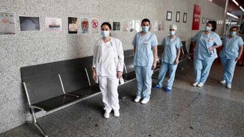 Mujeres sanitarias en El Hospital Universitario de Fuenlabrada. EFE