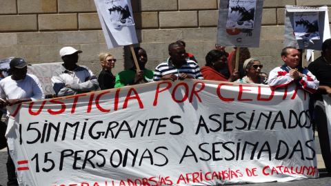 Protesta en Barcelona por las muertes de inmigrantes en Ceuta. /Wikipedia