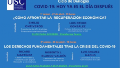 Diez hombres y ninguna mujer: así debate la Universidad de Santiago cómo será nuestro futuro tras el coronavirus