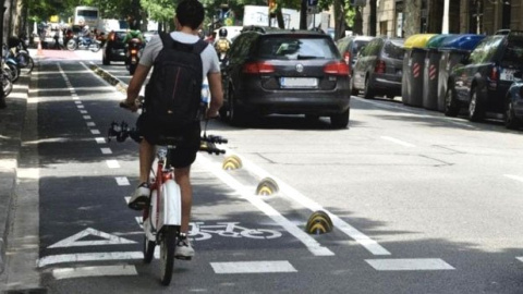 Carril bici en Barcelona. - EFE