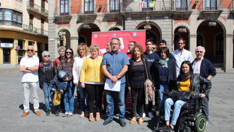 El equipo de IU en Zamora, al final de la campaña electoral.