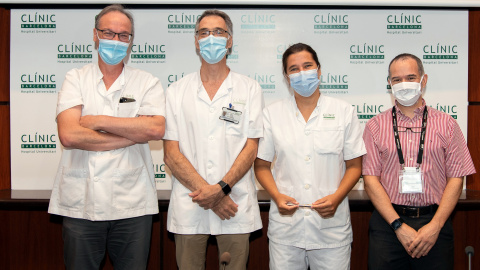 Alex Soriano, Antoni Castells, Carolina Garcia-Vidal i David Vidal, de l'Hospital Clínic de Barcelona. Francisco Avia - Hospital Clínic