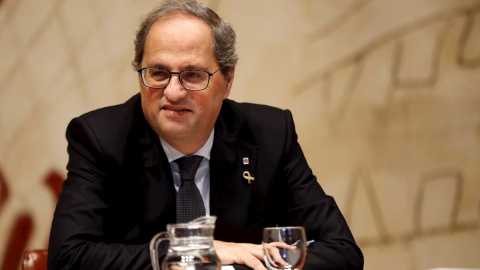 11/02/2020.- El presidente de la Generalitat de Catalunya, Quim Torra, preside la reunión semanal del Govern. / EFE - TONI ALBIR