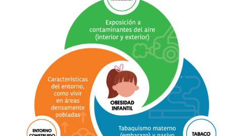 ¿Qué exposiciones ambientales tempranas se relacionan con más riesgo de obesidad infantil? / Infografía de ISGlobal