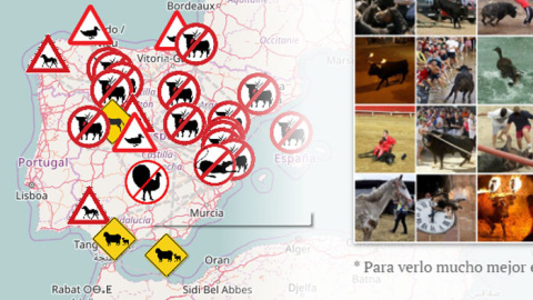 Mapa del maltrato animal elaborado por Público