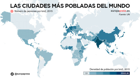 Las ciudades más pobladas del mundo. Europa Press