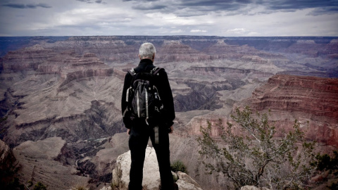 El autor de 'Tierra', en el Gran Cañón. / FOTO: XURXO MARIÑO