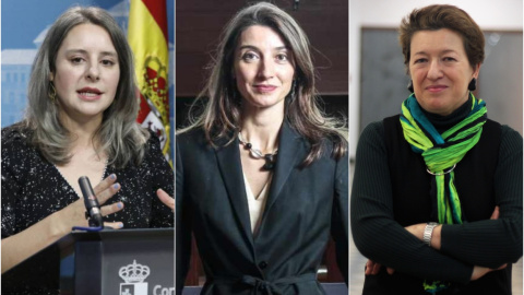 De izquierda a derecha, Araceli Martínez, Pilar Llop y Laura Freixas. EFE/PUBLICO