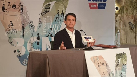 Manuel Valls, durante una rueda de prensa. - EUROPA PRESS