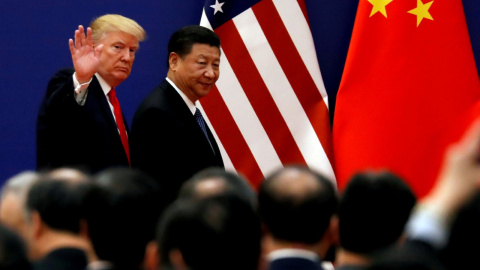 El presidente de EEUU, Donald Trump, y su homólogo Xi Jinping en un encuentro en Pekín | Reuters