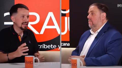  Pablo Iglesias y Oriol Junqueras en Canal Red