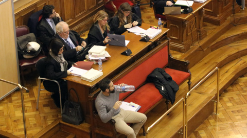 Albert López, un dels dos condemnats pel crim de la Guàrdia Urbana, durant el judici. ACN / MIQUEL CODOLAR.