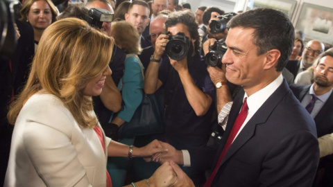 Susana Díaz y Pedro Sánchez. EFE/Archivo