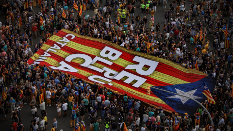 Manifestación convocada por la ACN con motivo de la Diada 2023. -KIKE RINCÓN / Europa Press