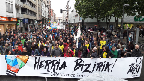 Imagen de la manifestación de Errekaleor./Twitter de Errekaleor Bizirik