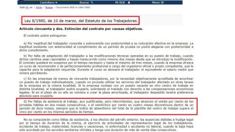 Ley 8/1980, de 10 de marzo, del Estatuto de los Trabajadores.